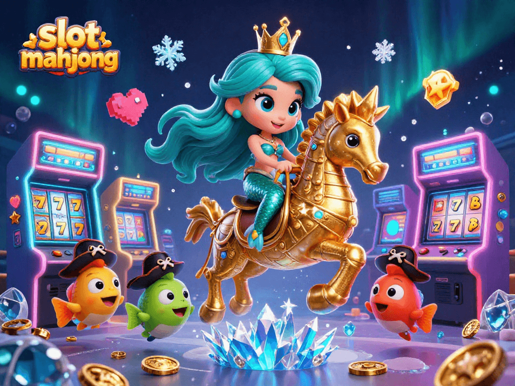 Spin the slot mahjong reels with vibrant characters in a magical underwater casino adventure.