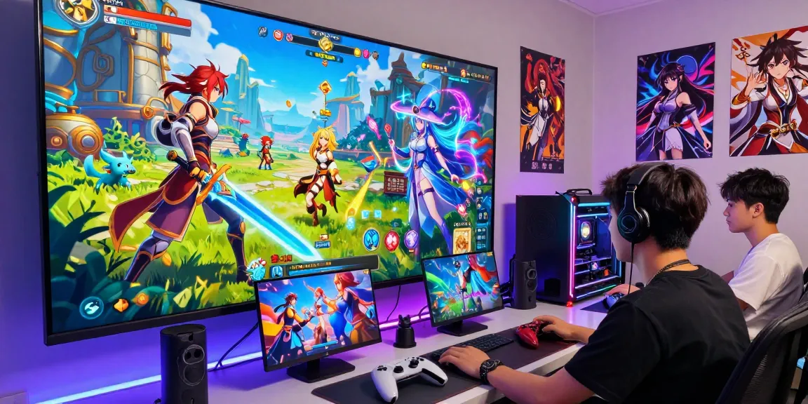 Engaging scene of popular hentai game characters interacting in a vibrant fantasy world, showcasing the allure of interactive gameplay.