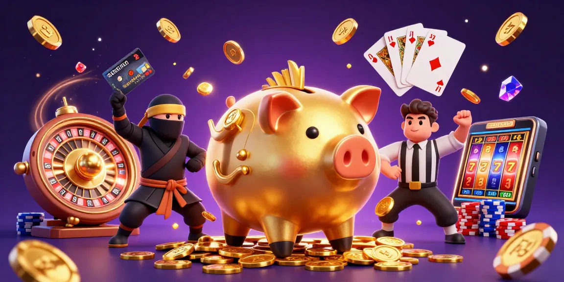 Go88 offers exciting gameplay with epic winning moments featuring colorful coins, cards, and characters in a casino scene.