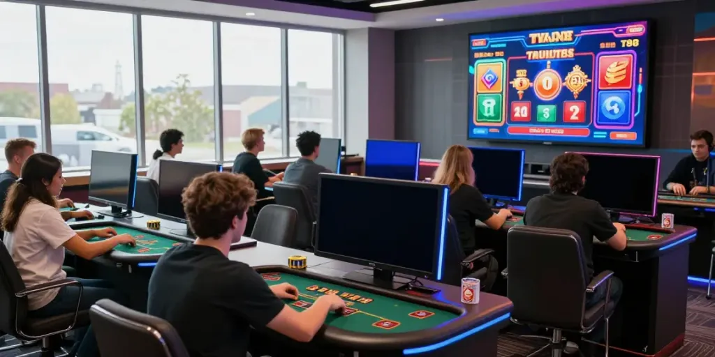 Exciting online gaming scene at https://tx88bet.vip/ with diverse players enjoying casino games.
