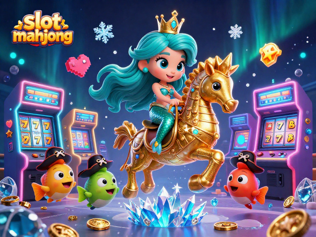 Spin the slot mahjong reels with vibrant characters in a magical underwater casino adventure.