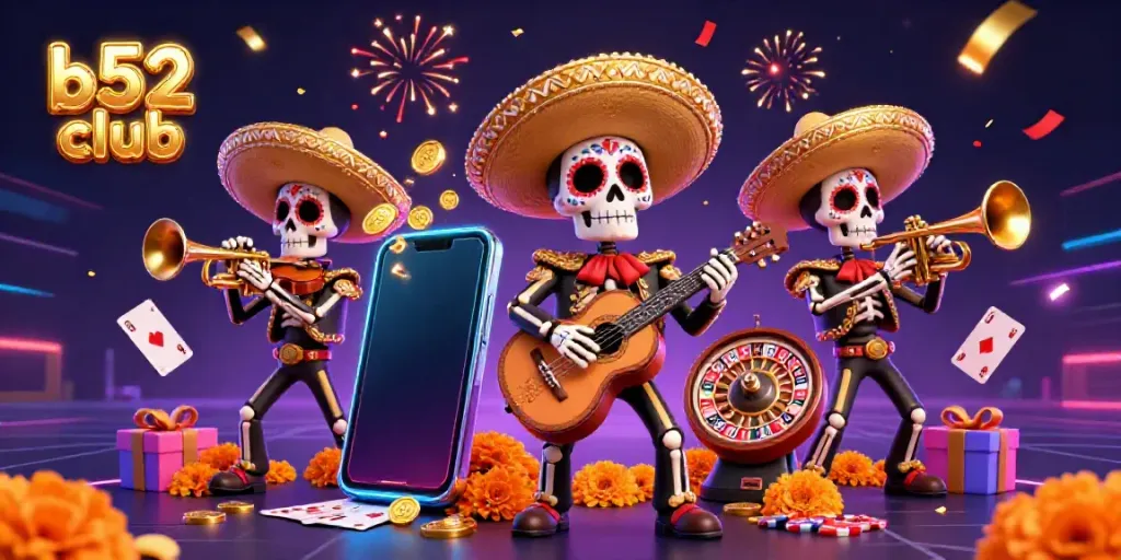 Experience thrilling gameplay at b52 club with vibrant 3D mariachi characters and dynamic slot games.