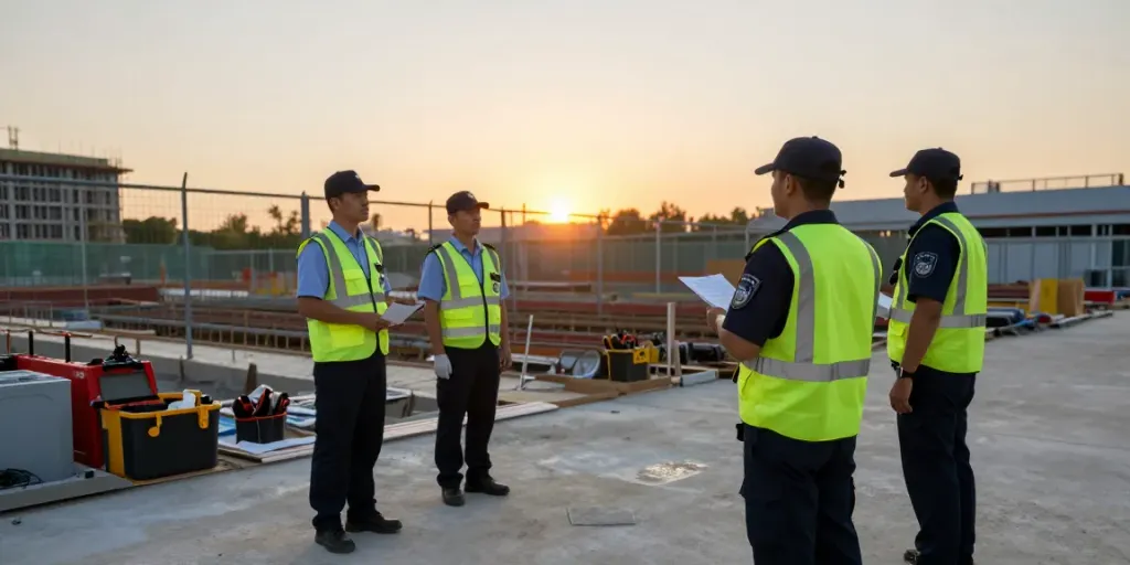 Construction Site Security by licensed professionals ensuring safety at a local job site.