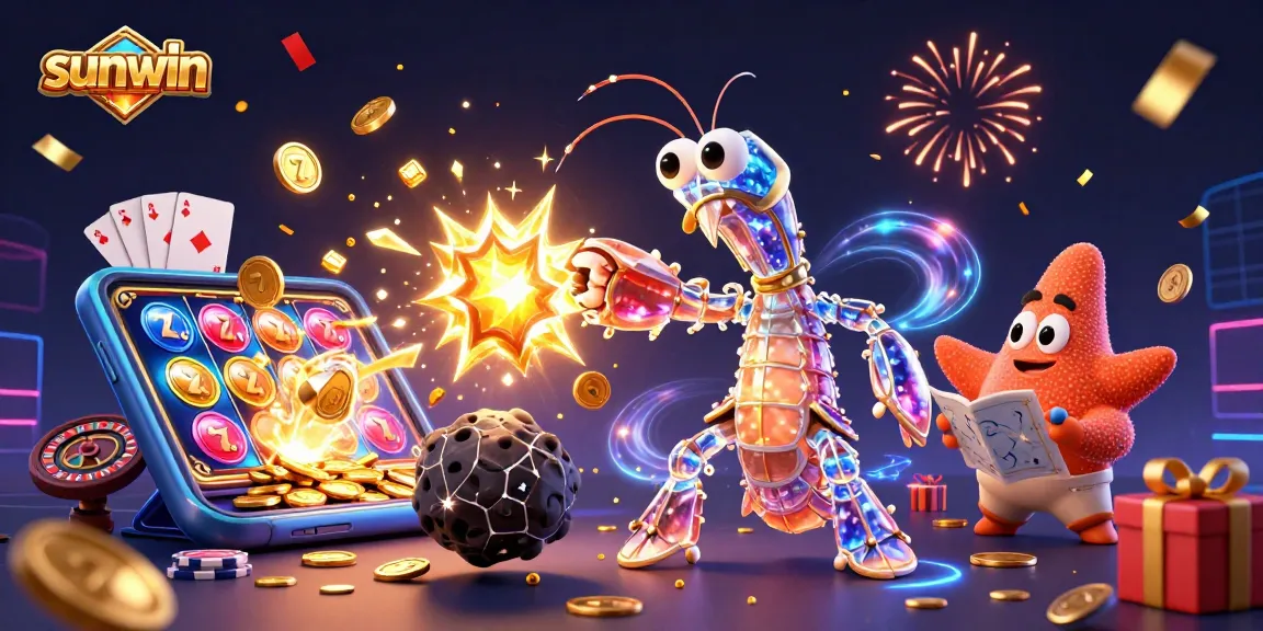 Experience gaming excitement with sunwin's dynamic casino elements and vibrant characters.