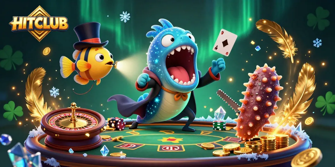 Experience the dazzling HITCLUB casino adventure with bioluminescent sea creatures showcasing thrilling magic tricks.